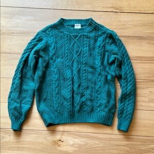 Abercrombie Kids Green Cable Knit Sweater